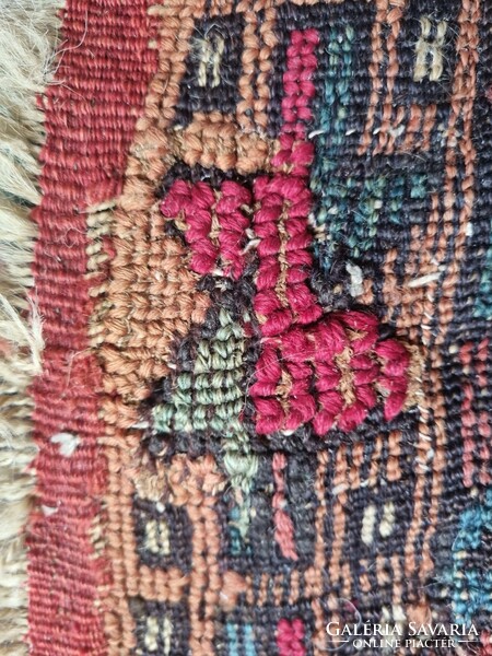 Turkmen hand-knotted antique carpet