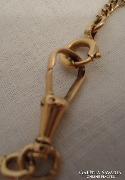 Antique gold hallmark master marked pocket watch chain