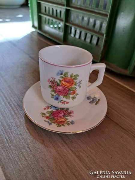 Rare zsolnay floral mocha mug cup collectible piece