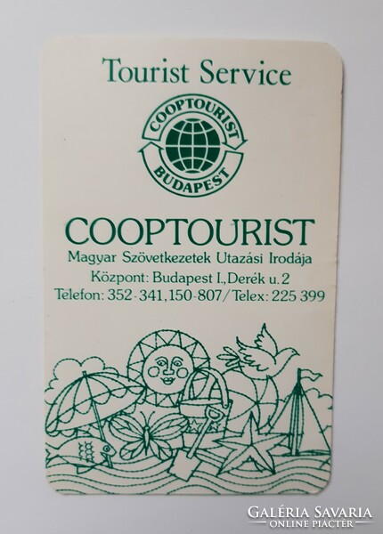 Kártyanaptár Cooptourist 1981