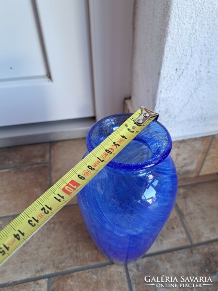 Collectors of rare blue cracked veil glass veil Carcagi berekfürdő glass vase