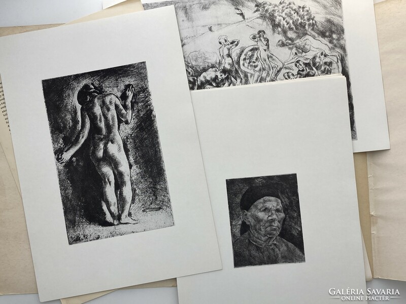 István Szőnyi folder 12 etching reproduction offset print