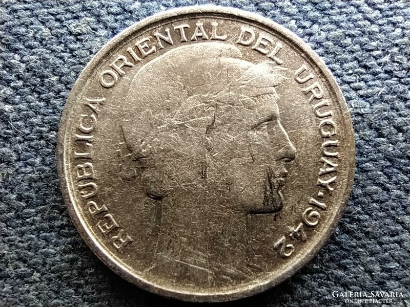 Eastern Republic of Uruguay (1825- ).720 Silver 20 centesimo 1942 so (id68704)
