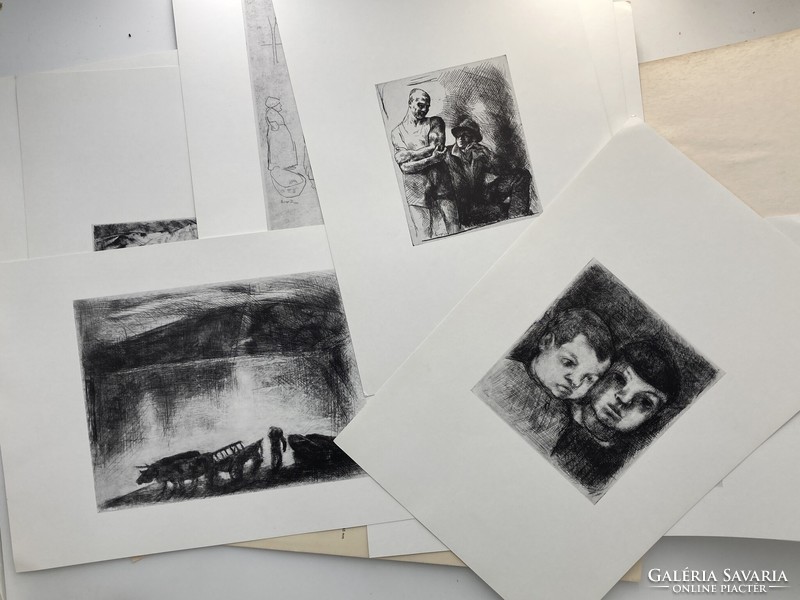 István Szőnyi folder 12 etching reproduction offset print