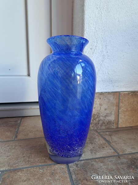 Collectors of rare blue cracked veil glass veil Carcagi berekfürdő glass vase