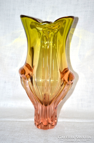 Cseh nagy méretű vastagfalú váza  ( DBZ 0082 )