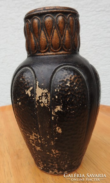 Antik jelzett cserép váza