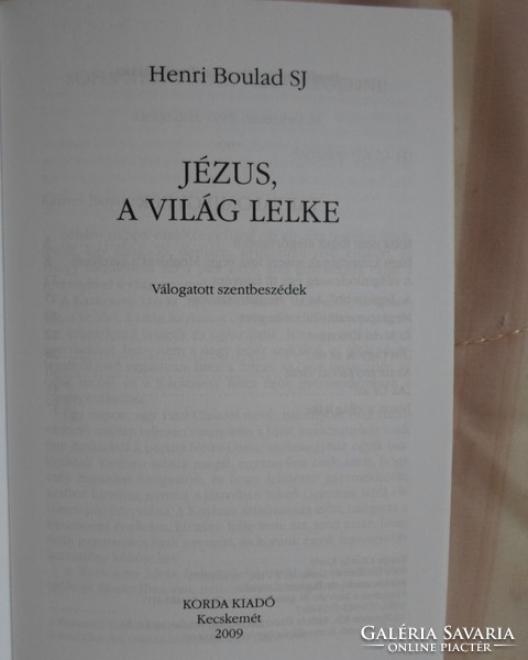 Henri Boulad: Jesus, the soul of the world (ω /ómega/ booklets 14., Korda publishing house, 2009)
