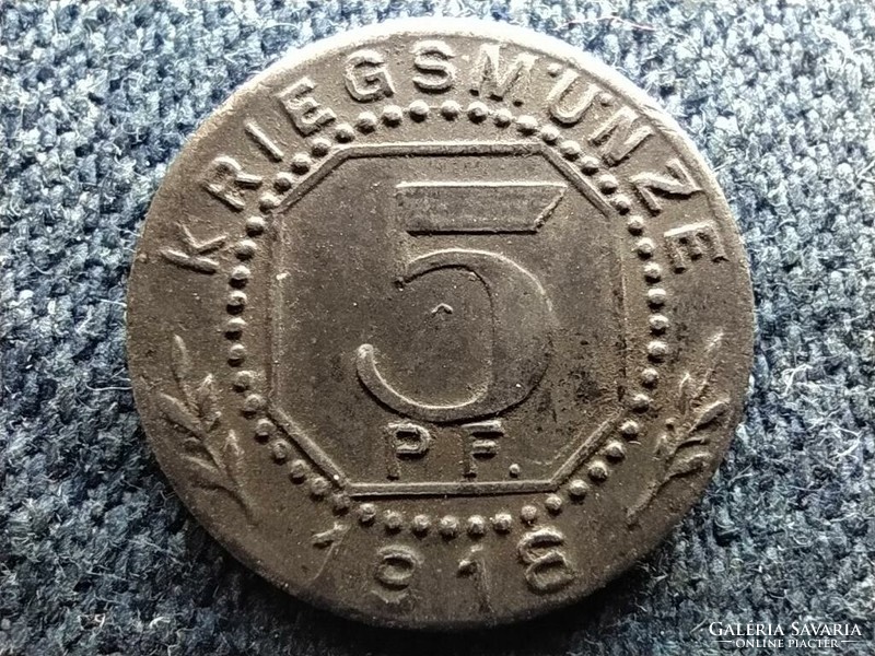 German states württemberg 5 pfennig emergency money 1918 (id64305)