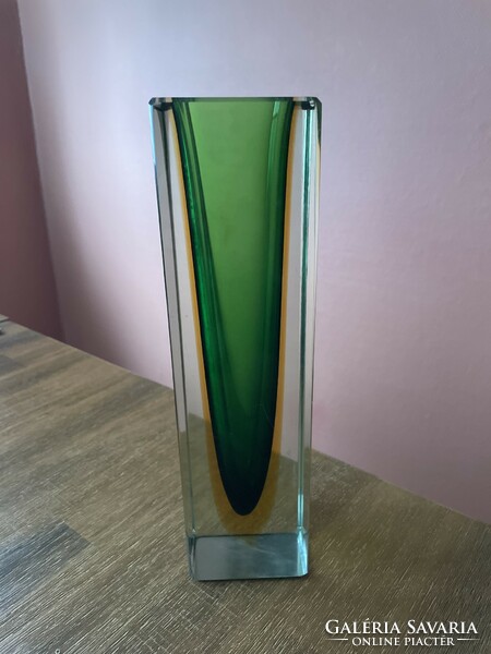 Sommerso glass vase from Murano