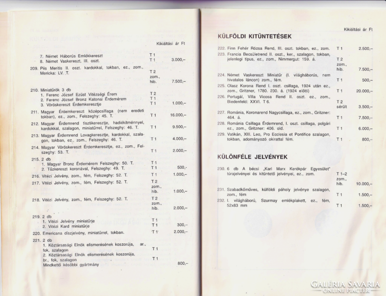 16. Numizmatikai Aukció - Bizományi Áruház Vállalat, 1990 - árverési katalógus