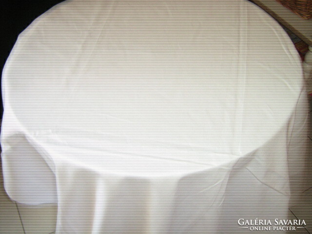 Beautiful high quality white large size damask tablecloth