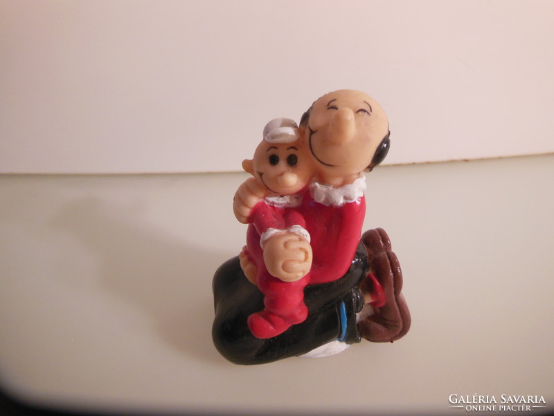 Statue - sugar pea & olive oyl - marked - American - 7.5 x 6 x 4 cm - thick rubber - nice condition