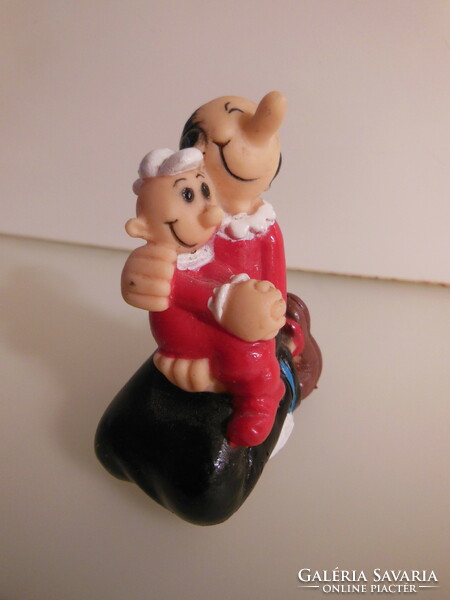 SZOBOR - CUKORBORSÓ & OLIVE OYL - JELZETT - AMERIKAI - 7,5 x 6 x 4 cm  - VASTAG GUMI - SZÉP ÁLLAPOT