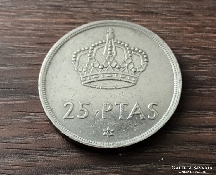 25 peseta,Spanyolország 1975 (79 a csillagban)