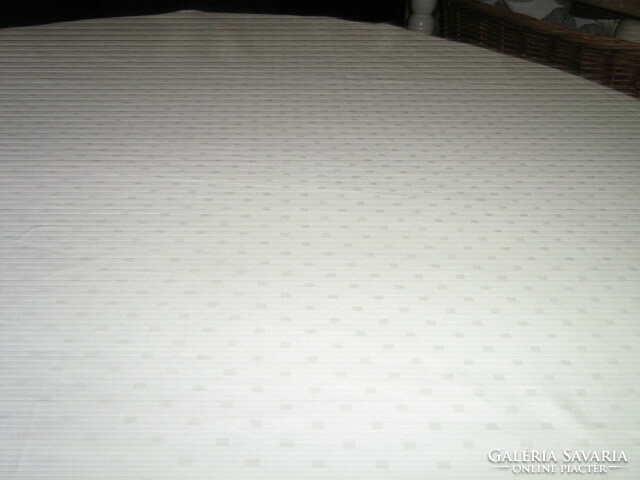 Beautiful huge small checkered butter yellow damask tablecloth