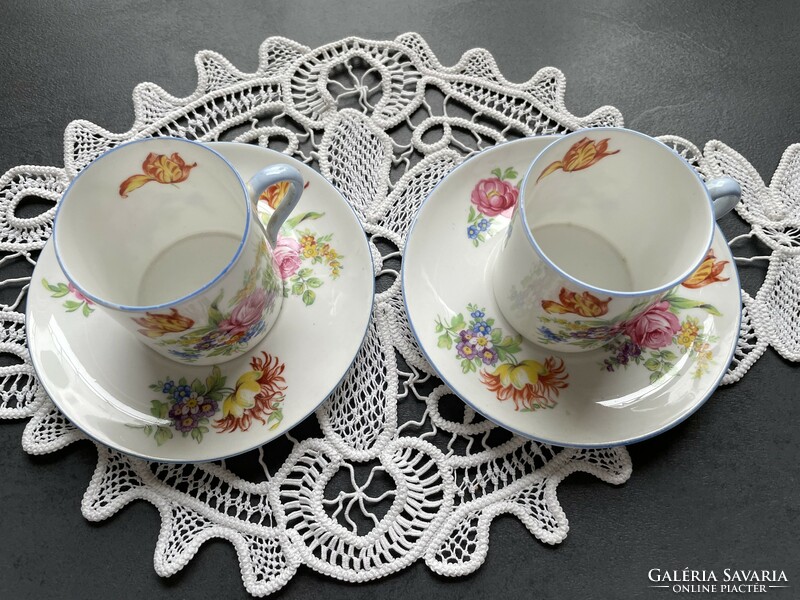 Shelley Fine Bone China csodás angol csontporcelán kávés szettek tulipánokkal