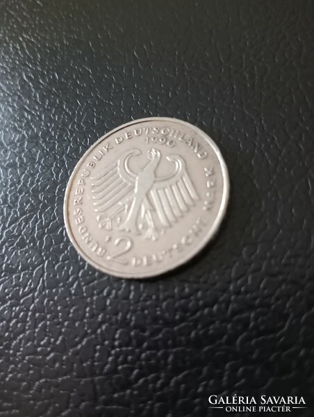 Németország , német márka  2 Márka 1990 F