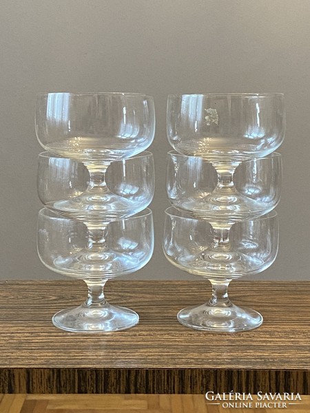 Set of 6 retro martini cognac glasses