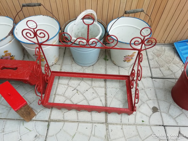 Old wrought iron shelf with nice decoration