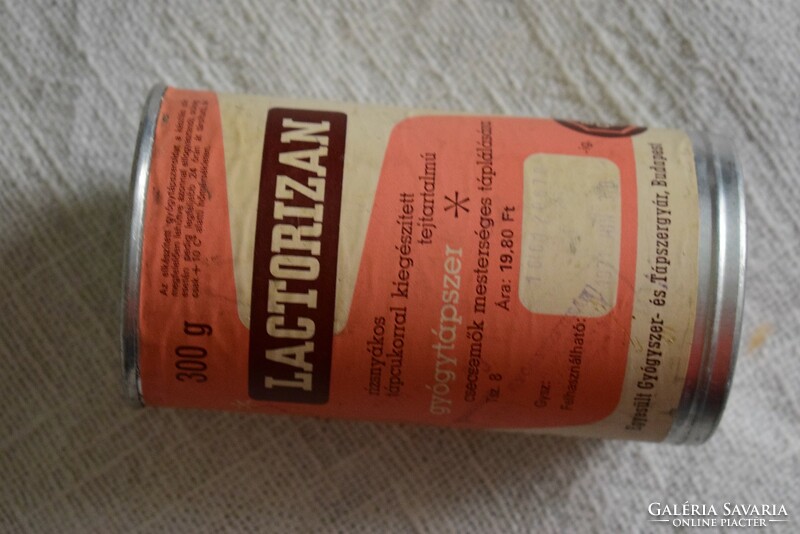 Lactorizan old metal box, advertising, packaging 7.7 x 14 cm infant formula e.Gy.T. Budapest