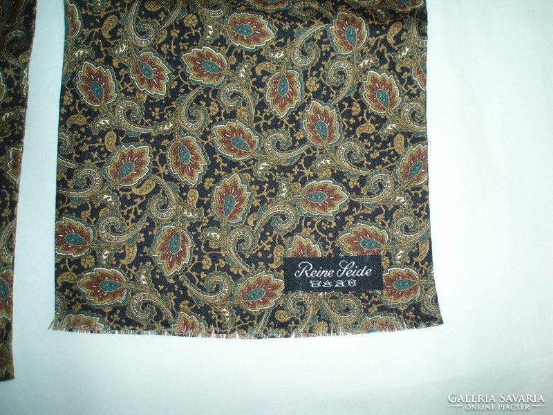 Vintage real silk men's silk scarf