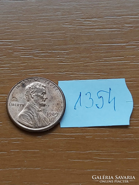 USA 1 CENT 1989 LINCOLN 1354