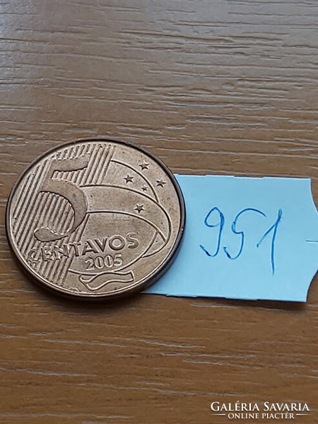 Brazil brasil 5 centavos 2005 951