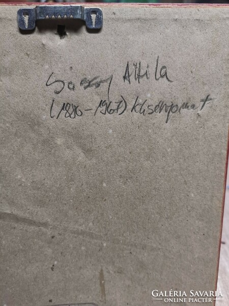 Sassy Attila "Ókori férfi térdeplő nővel" exlibris klisényomat