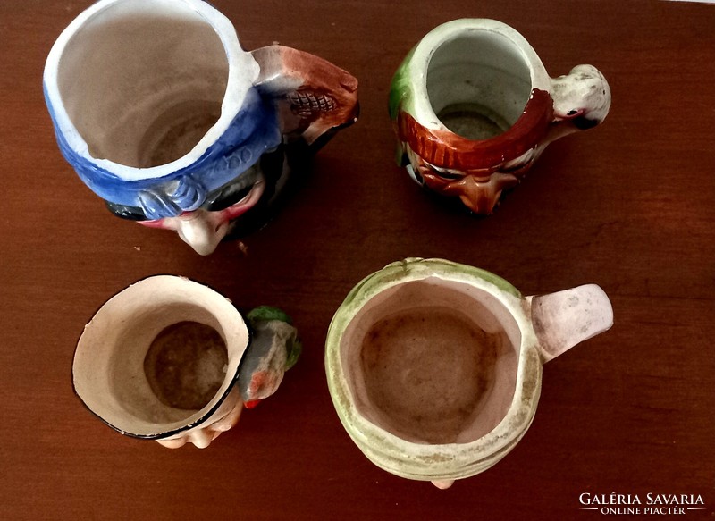 4 special mugs, collectible, handmade, negotiable