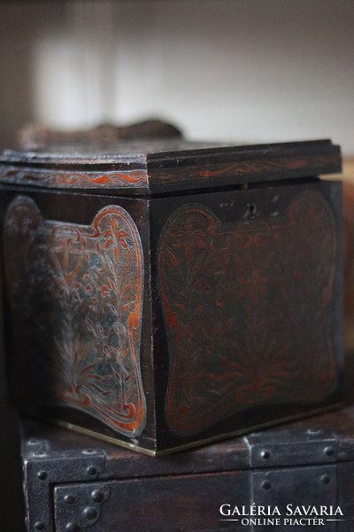 C1800 antique english tea caddy