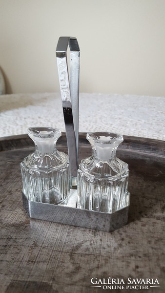 Table oil-vinegar crystal glass set