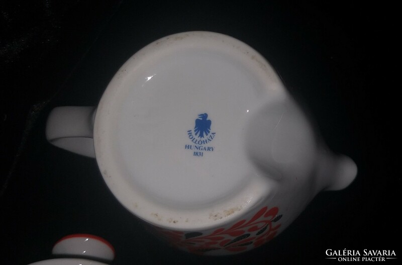Hollóházi kotyogós kávéfőző madaras porcelán kiöntő 10 cm