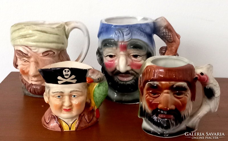 4 special mugs, collectible, handmade, negotiable