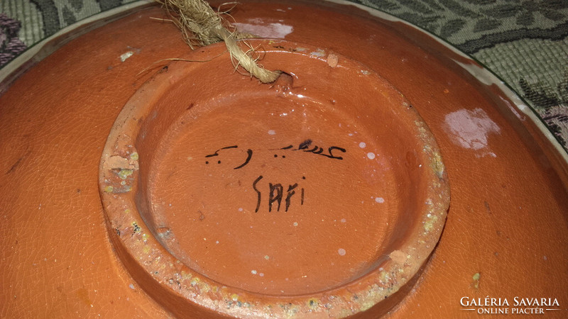 Antique Arabic handmade ceramic wall bowl, deep bowl - 30 cm - art&decoration