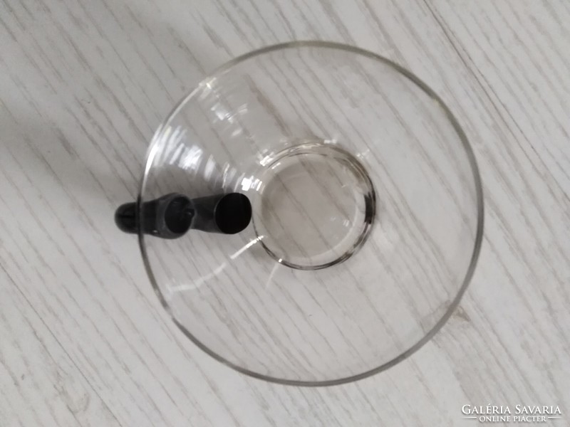 Kávés üveg pohár -  formatervezett, minimalista jelleggel