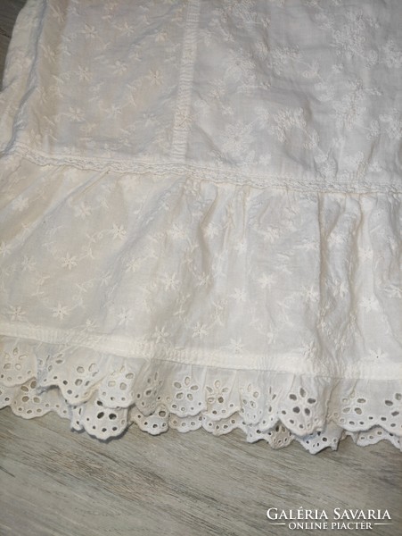 Brand new snow-white madeira summer blouse