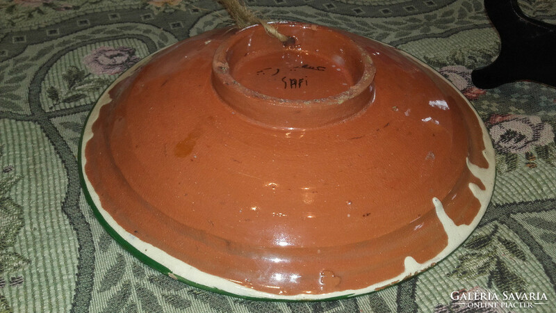Antique Arabic handmade ceramic wall bowl, deep bowl - 30 cm - art&decoration