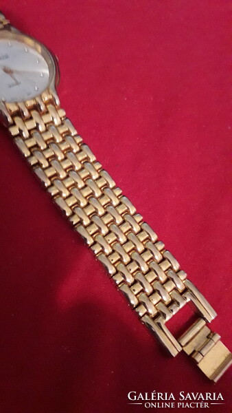 Old mikawa quartz women's watch untested with gold-plated steel strap as shown in the pictures