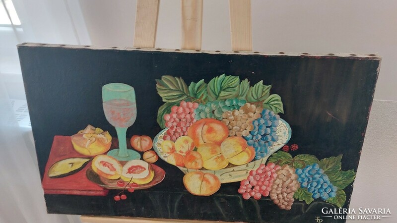 (K) fruit still life painting 70x40cm