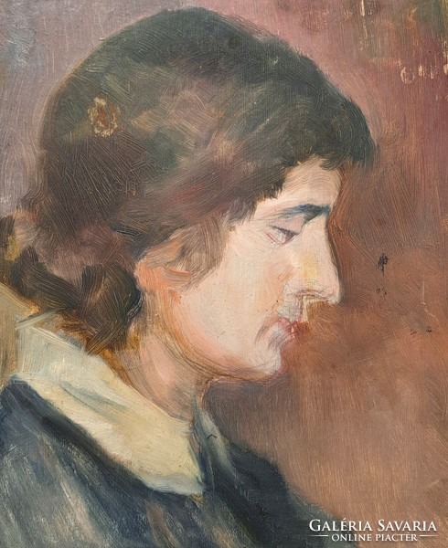 Female portrait - oil painting