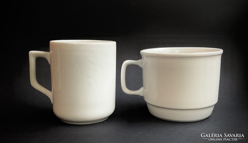 Zsolnay 2 white mugs
