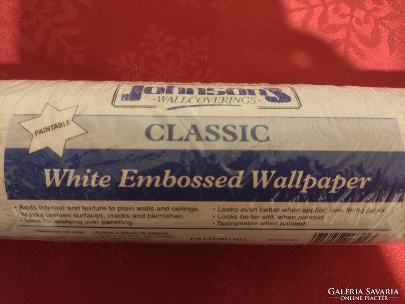 Embossed paintable wallpaper - unopened roll
