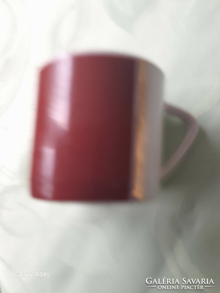Burgundy coffee cup