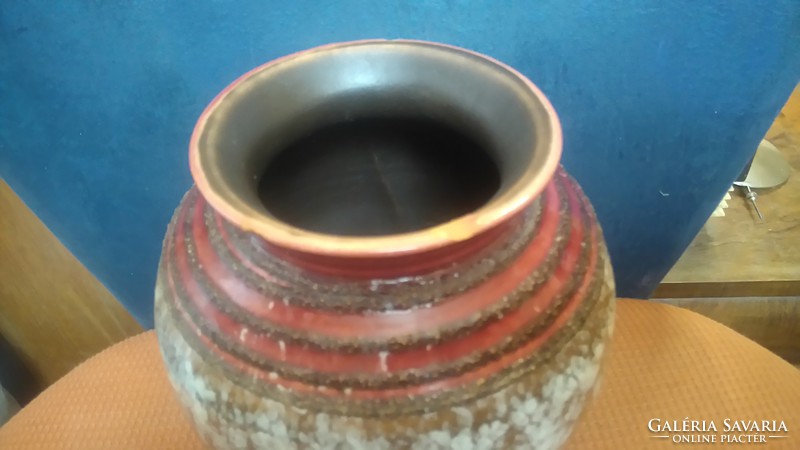 German art deco / bauhaus marked glazed ceramic vase