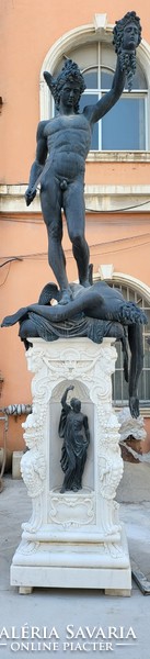 Perzeusz a Medúza fejjel - monumentális bronz és márvány szobor