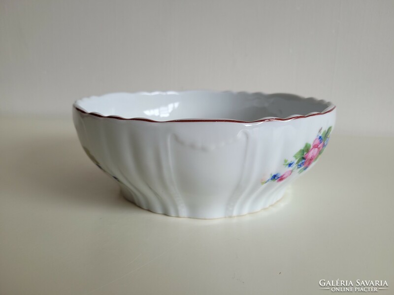 Old Czechoslovak mcp pink pearl porcelain bowl rose pattern soup stew bowl coma bowl