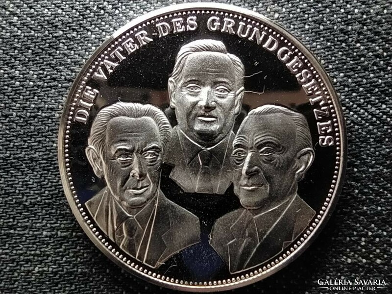 Germany's 40th anniversary of the Fathers of the Constitution.925 Silver Medal PP (ID48797)
