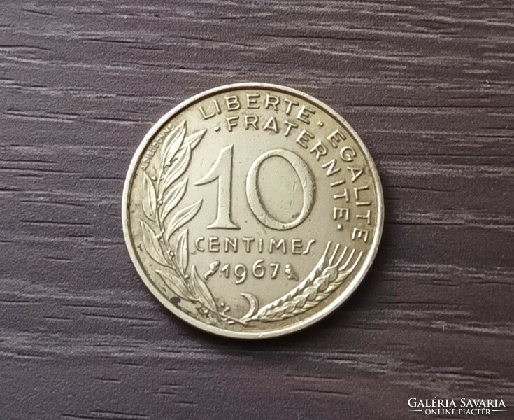 10 centimes,Franciaország 1967