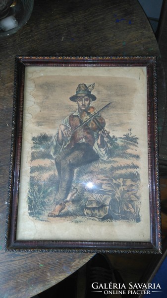 Antique drawing in its original frame